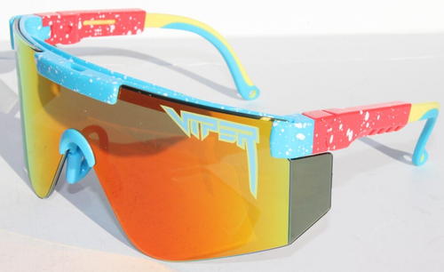 PIT VIPER The TP Roll 2000s Sunglasses Red Blue/Orange Shield NEW - Picture 4 of 10