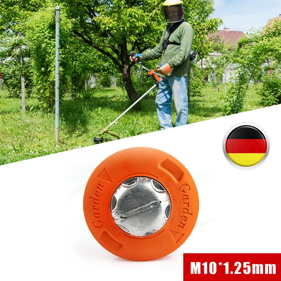 M10 x 1,25 Fadenkopf Mähkopf Fadenspule Doppelfadenkopf Motorsense Freischneider