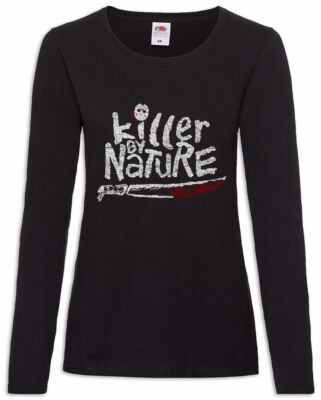 Killer By Nature Damen Langarm T-Shirt Friday the Freitag der Fun 13th Jason 13.