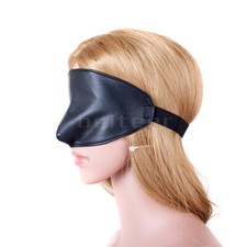 PU Leather Restraint Half Face Mask Blindfold Eye Patch Binding Cosplay Game