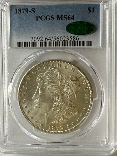 1879 S Morgan Dollar PCGS MS64 CAC Spectacular, Reflective Fields & Strike