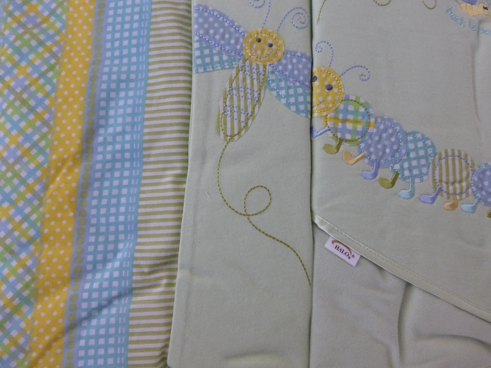 5 pc Halo Safe Sleep Sage Dragonfly Print Baby Crib Bedding Set NIP - Image 4 of 4