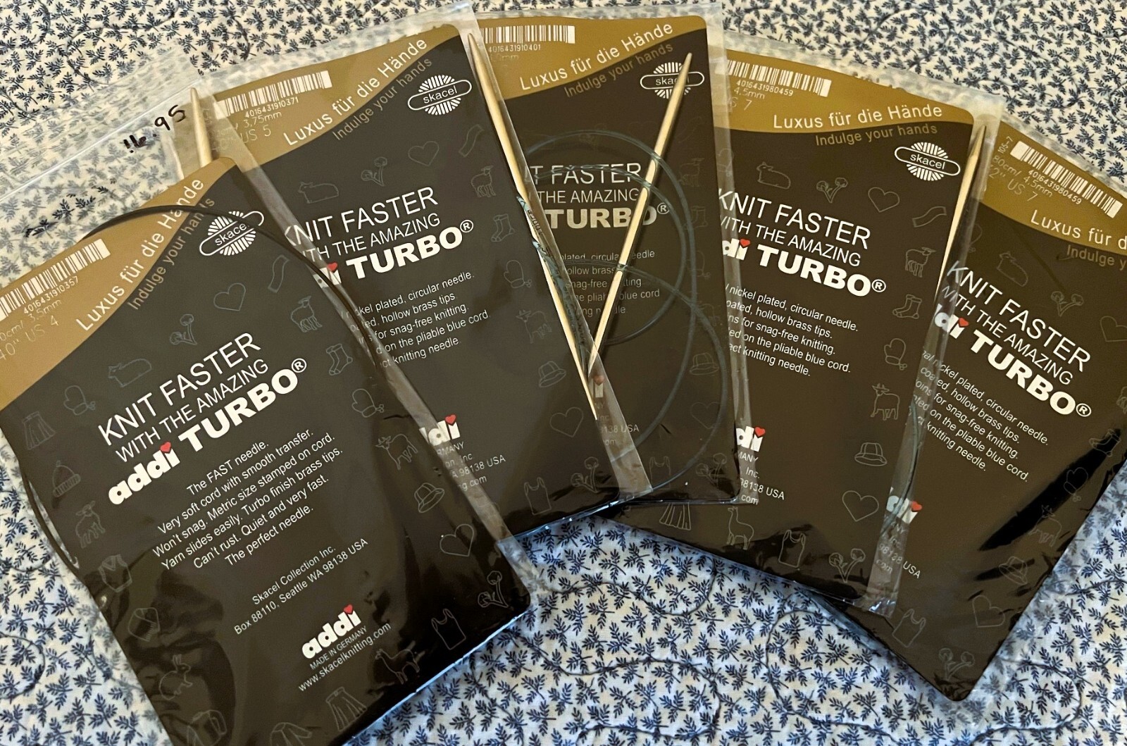 Lot of 5 Addi Turbo circular knitting needles eBay