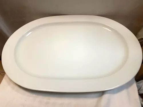 Block Spal Portugal Lisboa White Oval Platter / Plate 15" X 11"