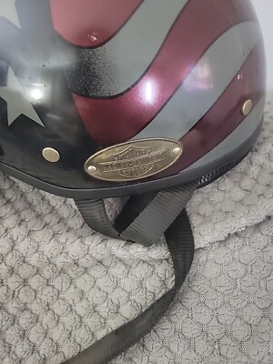Harley Davidson Motorcycle Helmet Metallic American Flag Size M Made in Italy | eBay Harley Davidson Motorcycle Helmet Metallic American Flag Size M Made in Italy | eBay