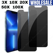 Wholesale For iPhone 14 13 12 11 X 8 Privacy Tempered Glass Screen Protector Lot