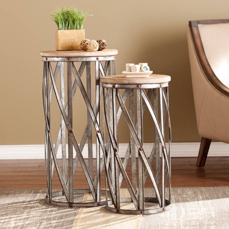 Southern Enterprises Evee Glam Nesting Side Table 2pc Set Gold For Sale Online Ebay