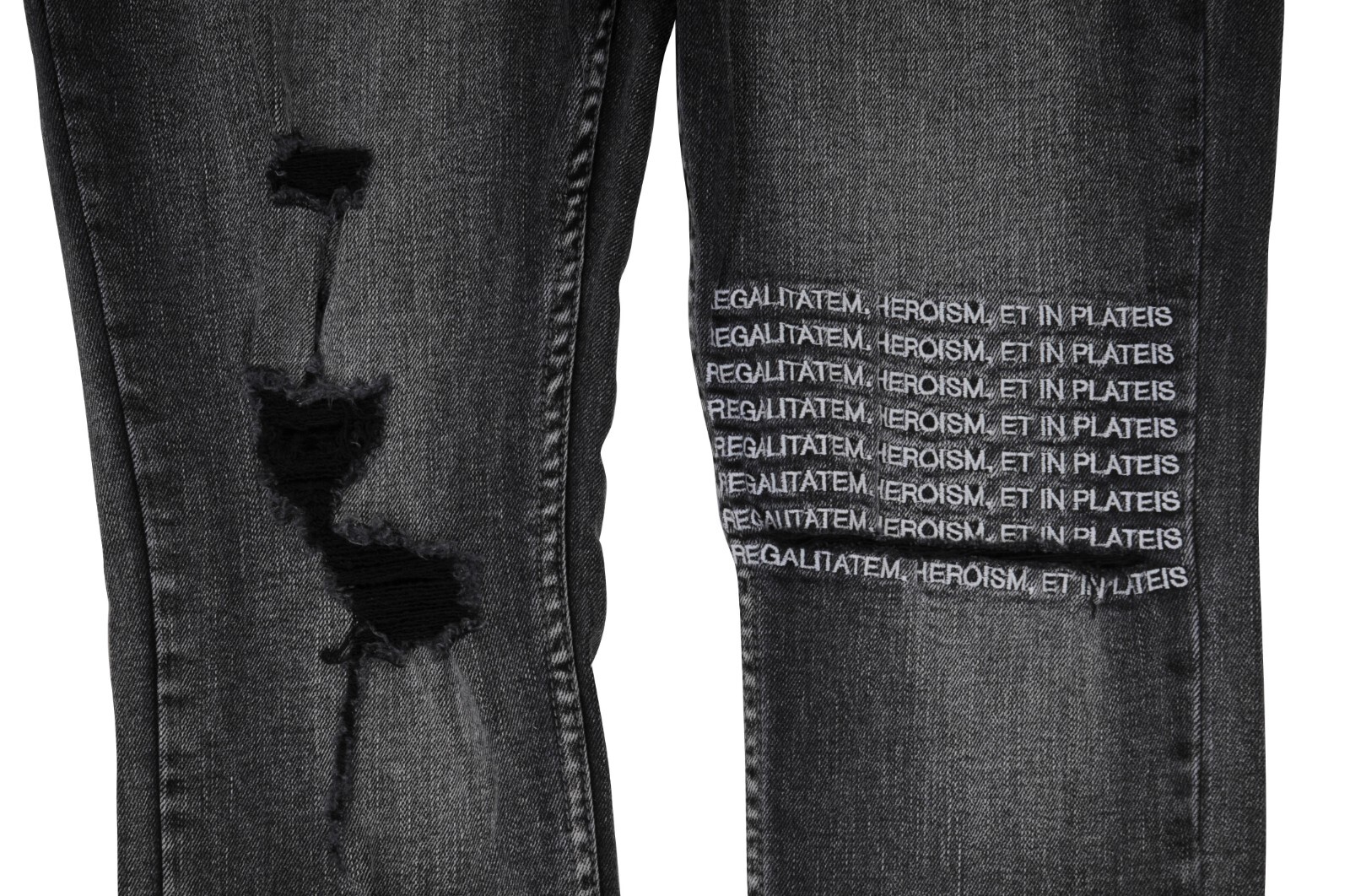 Ksubi Mens Jeans 31x31 Van Winkle Angst Plateis Grey Black Distressed