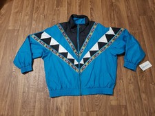 Vintage Lavon Windbreaker 90s Jacket Southwest Tribal M Women’s Turquoise Teal