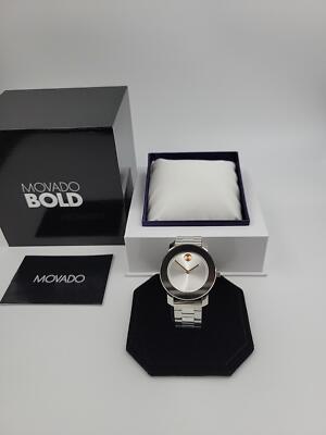 Movado Women s Bold Quartz Silver Sunray Dial Swiss Watch - 3600433 ($495 MSRP)
