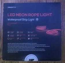 Torchstar Pro 50ft LED Neon Rope Light, 120V IP67 Waterproof Neon Light Outdoor