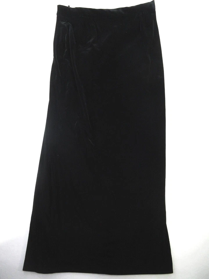 Alex Evenings 天鹅绒长裙女式 14 黑色分体下摆派对正式华丽 — 第 3/4 张图片