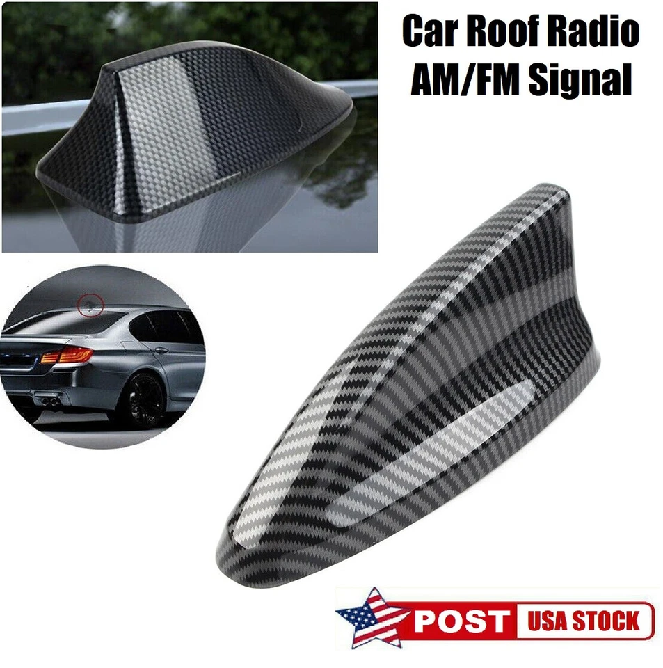 Antena de techo de coche con aleta de tiburón universal radio señal FM/AM accesorios aéreos EE. UU. Foto 2 de 4