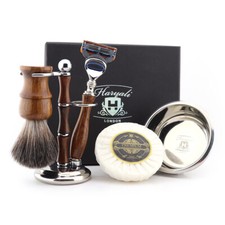 Good Shave - Shaving Gifts for Barbers Men's Grooming  Cleaning Kits Wooden