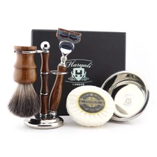 Good Shave - Shaving Gifts for Barbers Men's Grooming & Cleaning Kits Wooden