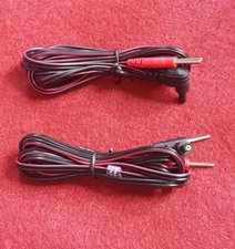 1 Pair (2)  2.35mm Shielded Head TENS EMS Electrode Lead Wires EMS,TENS E-Stim 