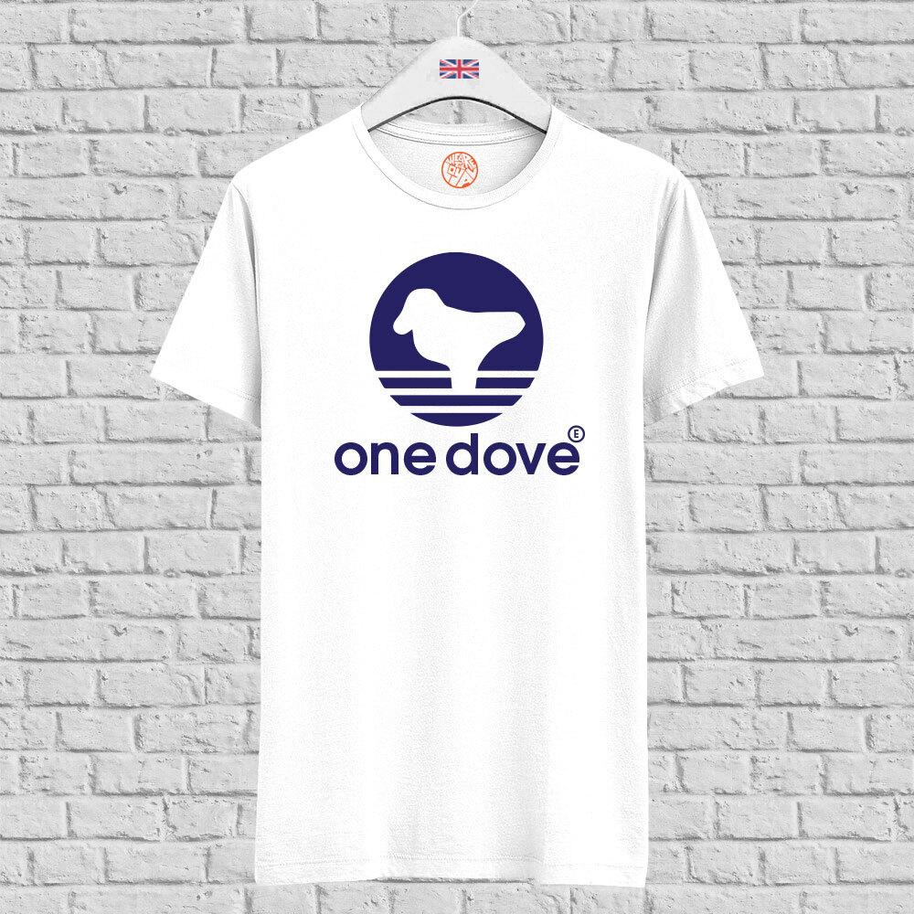 One Dove Ecstasy House Rave Music Retro White Blue Print