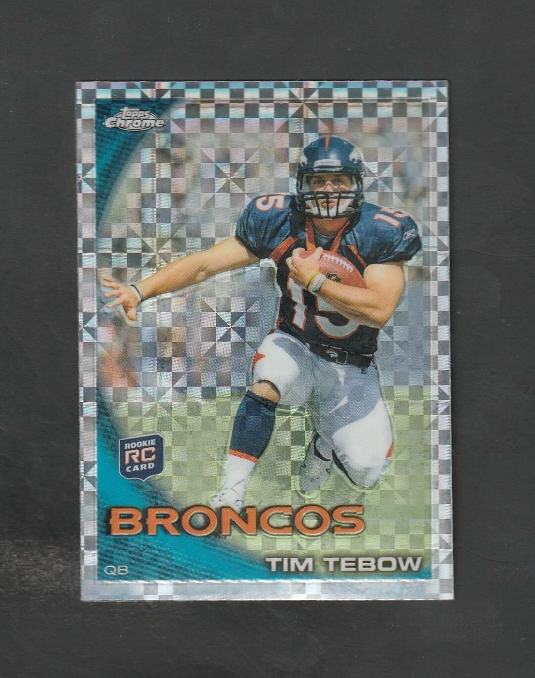 2010 Topps Chrome Tim Tebow #C100 XFractor Refractor Rookie Card Jaguars RC