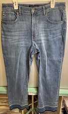 NWT Tommy Hilfiger  Tribeca  Straight Ankle Jeans Size 16 Medium Blue Raw Hem
