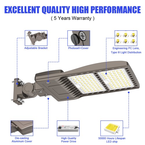 150W 200W 320W 5000K LED Street Parking Lot Light Fixture Shoebox Area Lighting - 第 4/20 張圖片