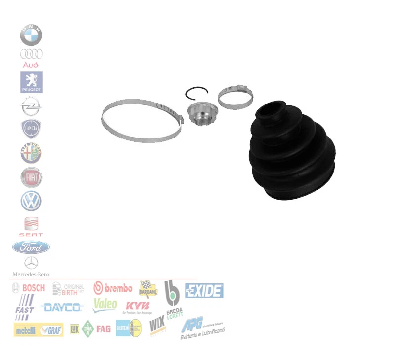 KIT CUFFIA GIUNTO SEMIASSE LATO RUOTA MERCEDES CLASSE A B 170 180 200 FEBI 29957 - Immagine 2 di 4