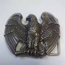 EUC Vintage 1982 Avon Majestic Eagle Metal Silver Tone Belt Buckle