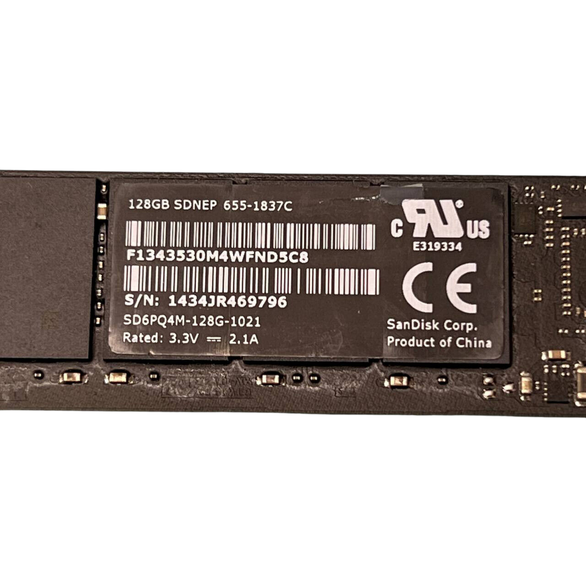 128GB SanDisk SDNEP SSD – 655-1837C – Apple MacBook SSD – SD6PQ4M