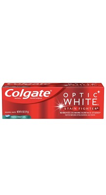 Colgate Optic White Stain Fighter Toothpaste - Fresh Mint Gel , 4.2oz