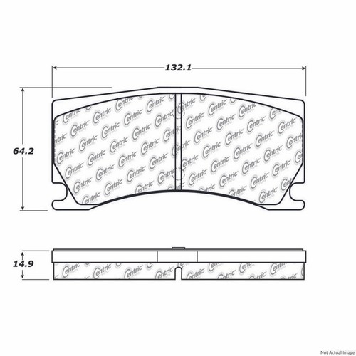 For 2014-2015 Jaguar XKR-S Base Semi-Metallic Disc Brake Pad Set Rear Centric - Picture 2 of 5