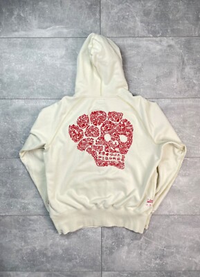 Evisu Zip Hoodie Embroidery Logo Vintage