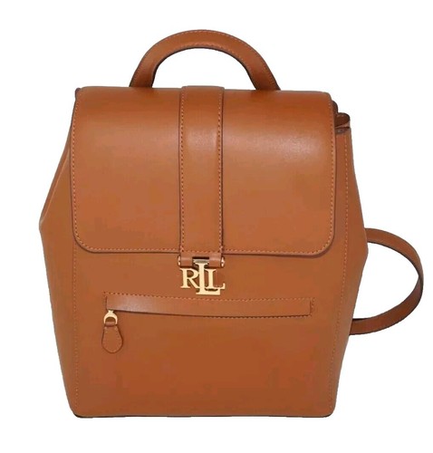 LAUREN Ralph Lauren ~ Black Pebbled Leather Small Backpack  display picture 2