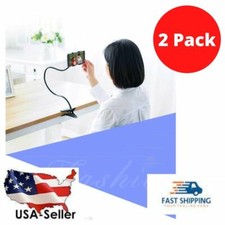 2 Flexible Lazy Bracket Cell Phone Stand Holder Car Bed Desk For iPhone Samsung