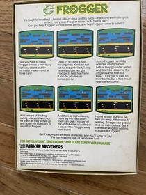 Frogger Boxed w/ Manual 1983 For Intellivision Tandyvision  & Sears Super Arcade
