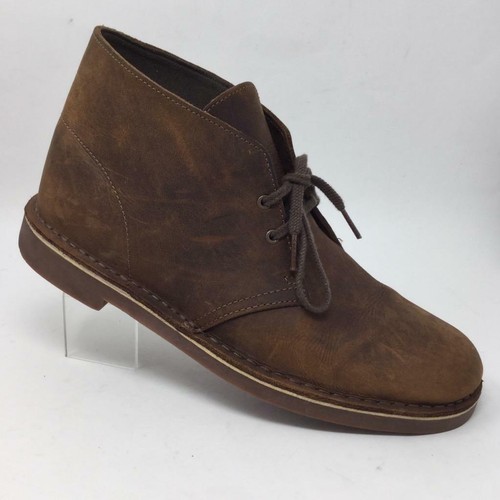Clarks Bushacre Chukka Brown Leather Desert Ankle Boots Mens 9.5