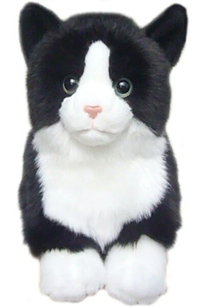 Stuffed animal black hotsell and white cat