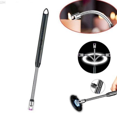 Windproof USB Rechargeable Electric Arc Lighter Indoor Outdoor Camping Hiking