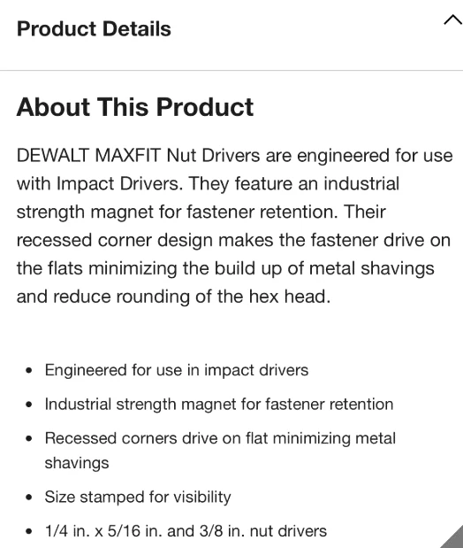 DEWALT 6-in Magnetic Nut Driver Set, 3-piece: 1/4”- 5/16”- 3/8” DWAFND3X6   SB12 - Image 2 of 4