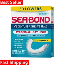 30 Count  Denture Adhesive Seals - All-Day Hold, Gradual Release Comfort