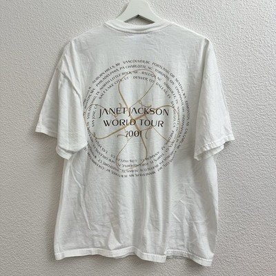 2001 Vintage Janet Jackson All for You World Tour Rare T-Shirt