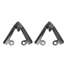 1pair Shoes Pointed Protector 1.22"x1.22"x0.55" Metal Women Toe Tip Cover Black