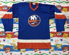 Vintage 70s 80s New York Islanders Jersey Sandow Sporting Knit SK NHL Hockey