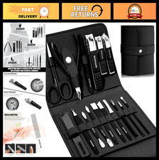 16-Piece Professional Manicure  Pedicure Set, Stainless Steel Nail Care Kit, Tr