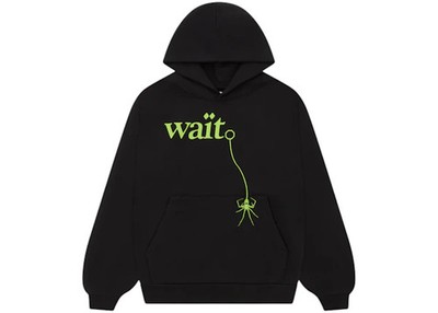 Size XL - Sp5der Wait Hoodie Black Hoodie Black 
