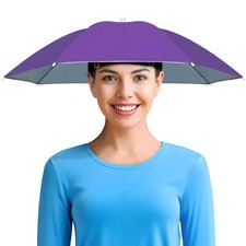 Fishing Umbrella Hat Lightweight HandsFree Sun  Rain Cap for Outdoors