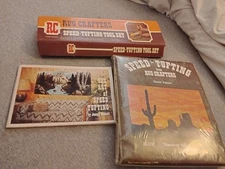 Vintage Rug Crafters Speed Tufting Tool Set, manual+Starter Pattern 