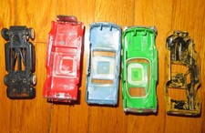 1965 Ideal Motorific Slot Cars - 4 bodies  1 Chassie w/ 1 Motor