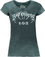 Bad Omens T-Shirt Damen Metal Logo petrol Band-Merch, Bands