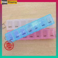 7 Day Pill Dispenser Medicine Tablet Storage Organiser Case Weekly Box UK 
