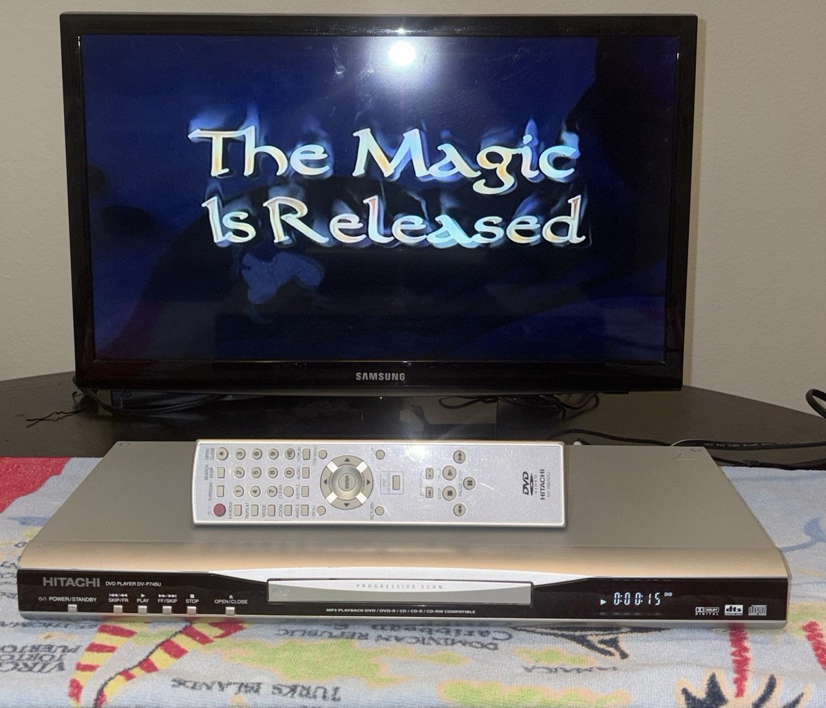 Hitachi DV-P745U DVD Player Hi-Fi Stereo Progressive Scan Test
