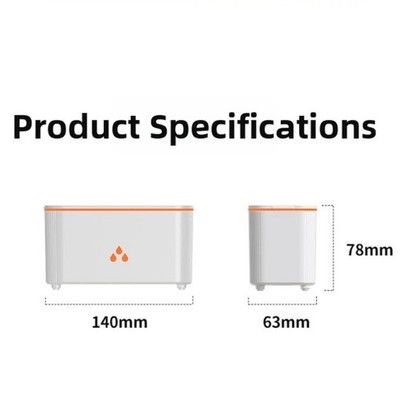 Ätherisches Öl Aroma Diffusor mit Flammeneffekt und 7 Farben verstellbarem LED